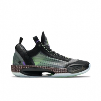 Air Jordan 34 Alacsony Fekete Fehér Zöld Rózsaszín Férfi Cipő