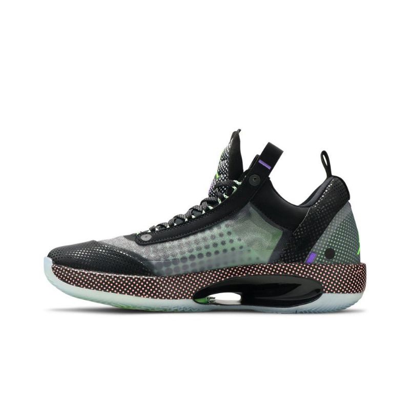 Air Jordan 34 Alacsony Fekete Fehér Zöld Rózsaszín Férfi Cipő