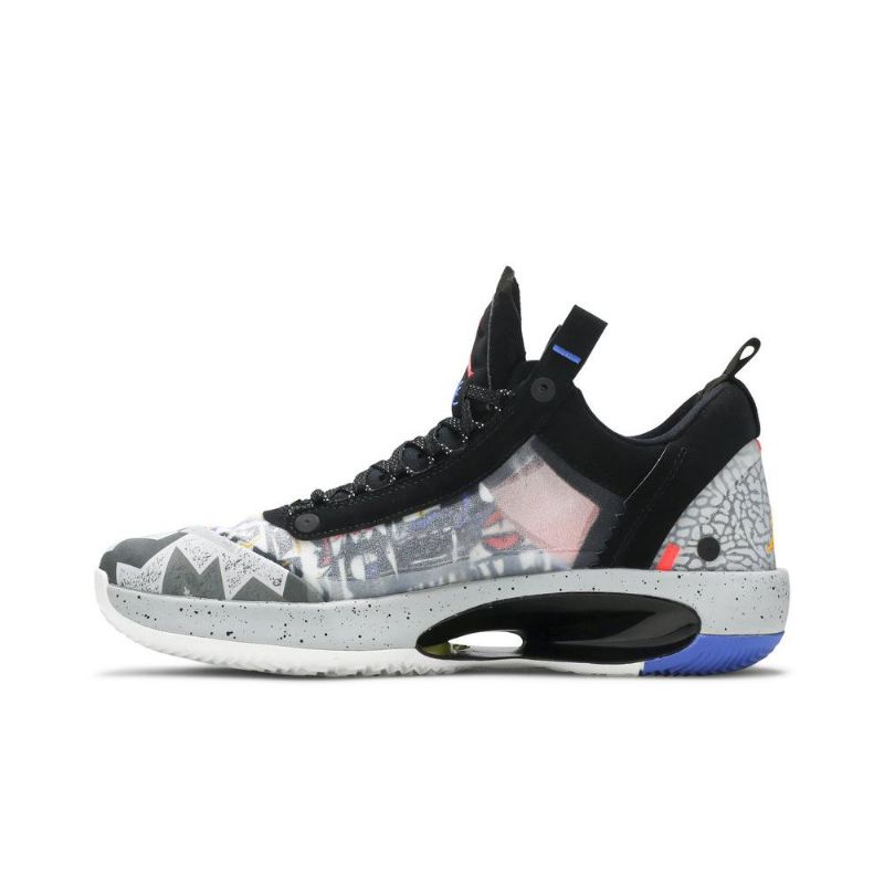 Air Jordan 34 Alacsony Fekete Narancssárga Szürke Férfi Cipő