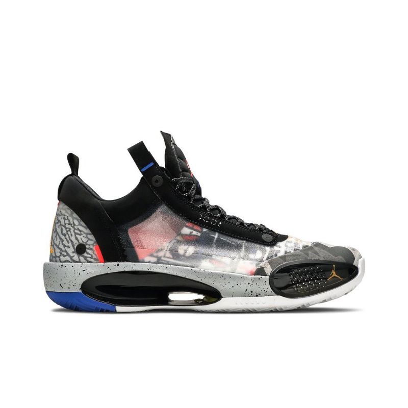 Air Jordan 34 Low Pf Fekete Narancsszürke Férfi Cipő