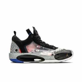 Air Jordan 34 Low Pf Fekete Narancsszürke Férfi Cipő