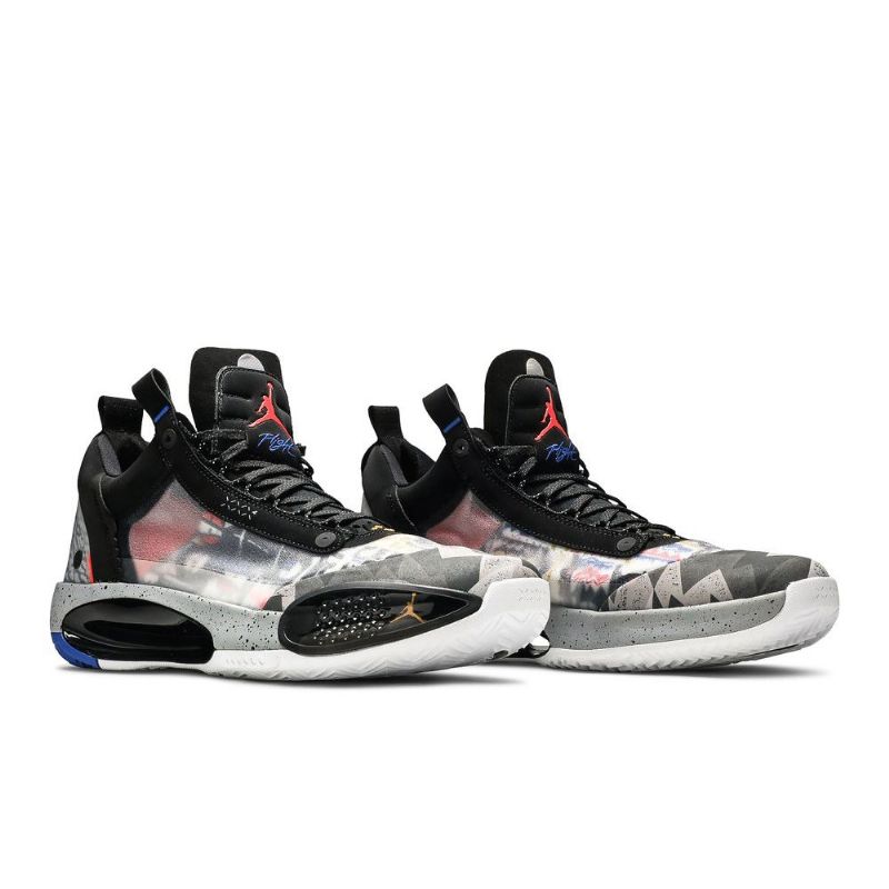 Air Jordan 34 Low Pf Fekete Narancsszürke Férfi Cipő