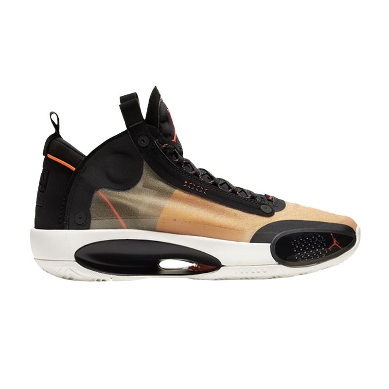 Air Jordan 34 Pf Fekete Barna Olívazöld Narancssárga Férfi Cipő