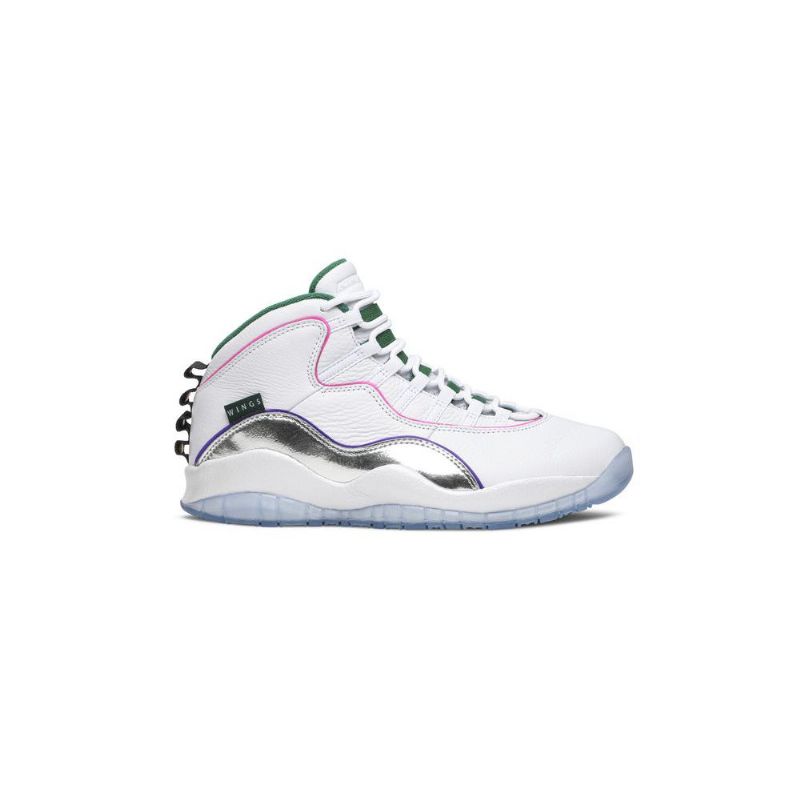 Air Jordan 10 Retro Fehér Ezüst Zöld Férfi Cipő