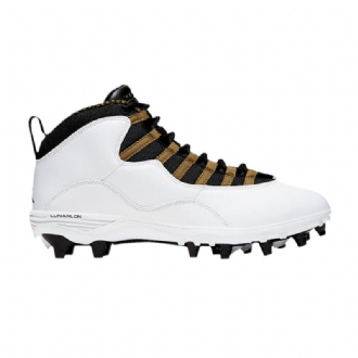 Air Jordan 10 Td Mid Fehér Fekete Arany Férfi Cipő