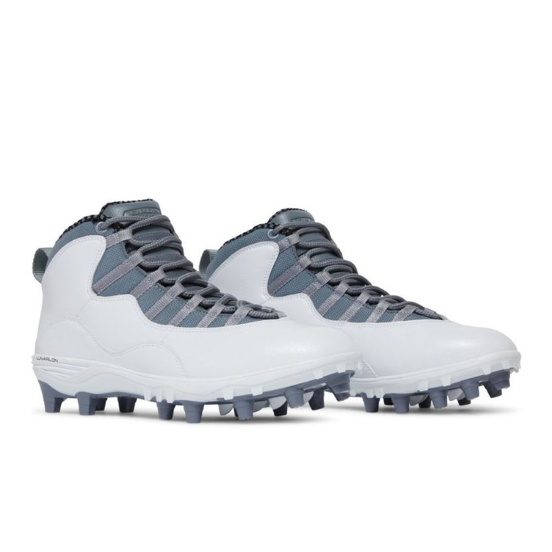 Air Jordan 10 Td Mid Fehér Szürke Férfi Cipő