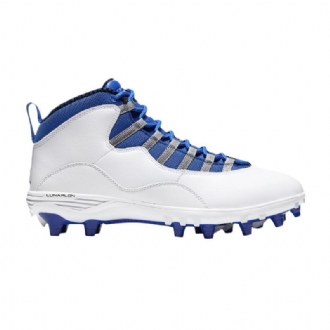 Air Jordan 10 Td Mid Fehér Szürke Kék Férfi Cipő