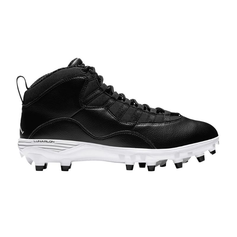 Air Jordan 10 Td Mid Fekete Fehér Férfi Cipő