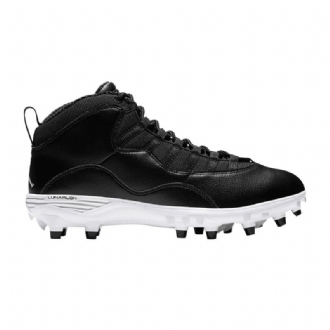 Air Jordan 10 Td Mid Fekete Fehér Férfi Cipő