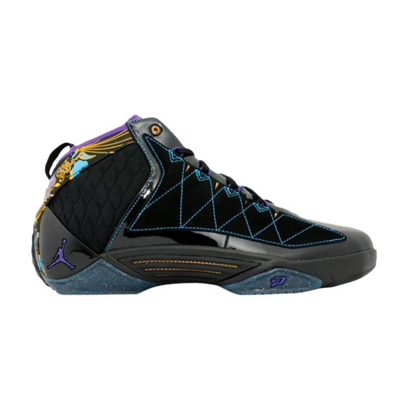 Air Jordan Cp3 Cp3.ii Fekete Lila Kék Sárga Férfi Cipő