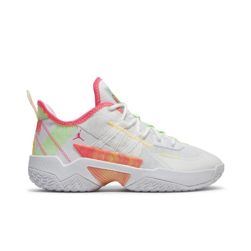 Air Jordan Westbrook One Take 2 Pf Fehér Zöld Sárga Rózsaszín Férfi Cipő