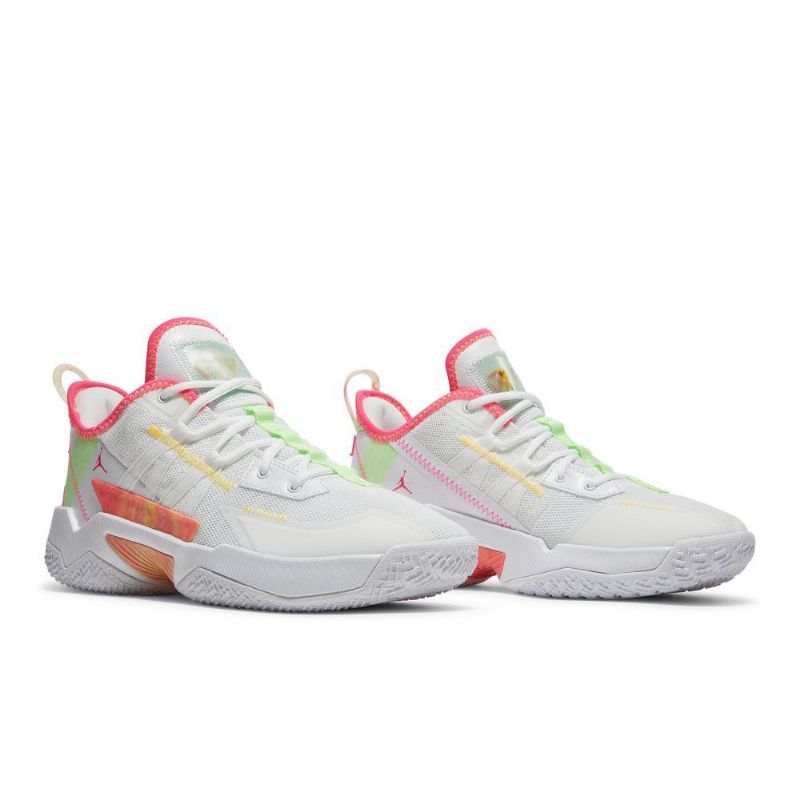 Air Jordan Westbrook One Take 2 Pf Fehér Zöld Sárga Rózsaszín Férfi Cipő