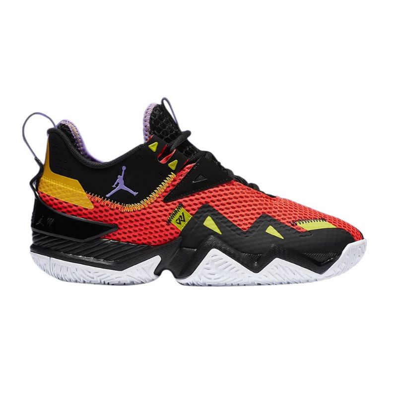 Air Jordan Westbrook One Take Piros Fekete Sárga Lila Férfi Cipő