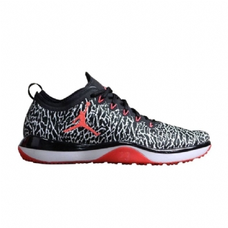 Air Jordan Trainer 1 Alacsony Fekete Piros Fehér Férfi Cipő