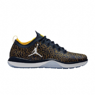 Air Jordan Trainer 1 Alacsony Sötétkék Sárga Fehér Férfi Cipő