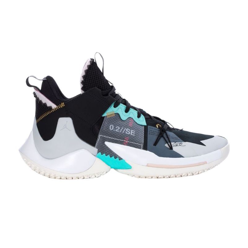 Air Jordan Why Not Zer0.2 Se Fekete Szürke Türkiz Fehér Férfi Cipők