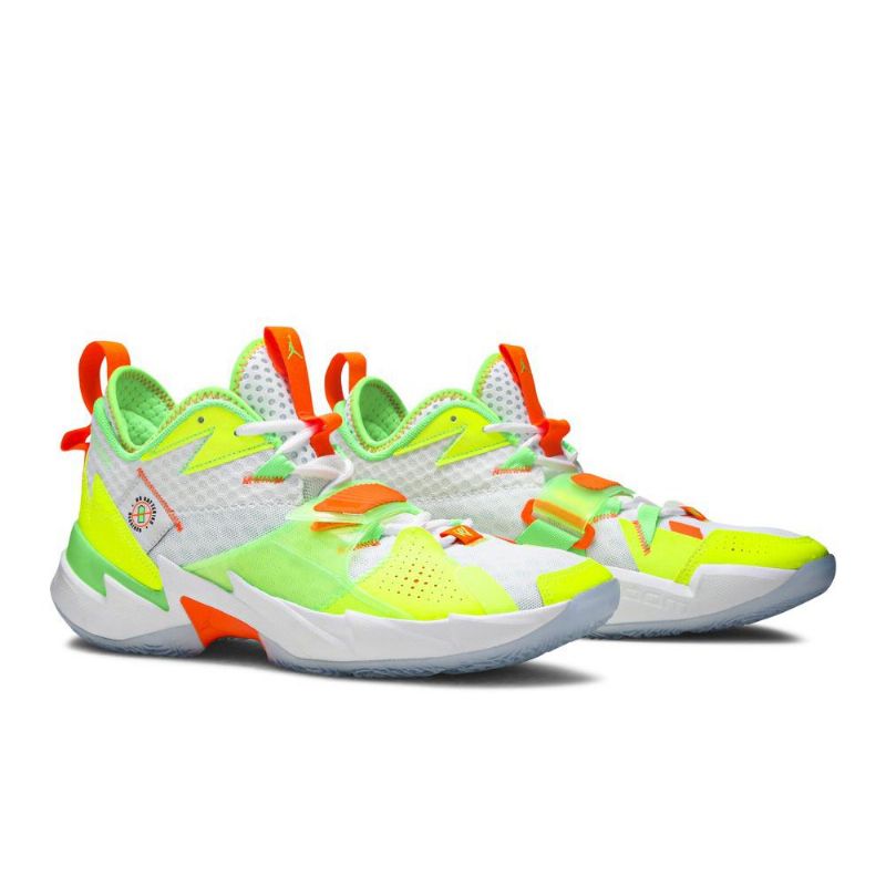 Air Jordan Why Not Zer0.3 Fehér Zöld Narancssárga Férfi Cipő