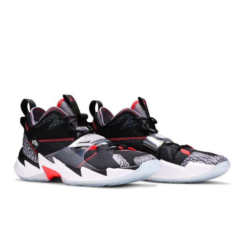 Air Jordan Why Not Zer0.3 Pf Fekete Szürke Piros Fehér Férfi Cipők