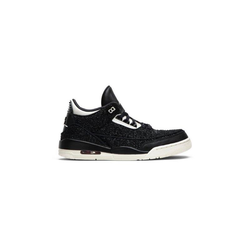 Air Jordan 3 Anna Wintour Retro Fekete Ezüst Női Cipő
