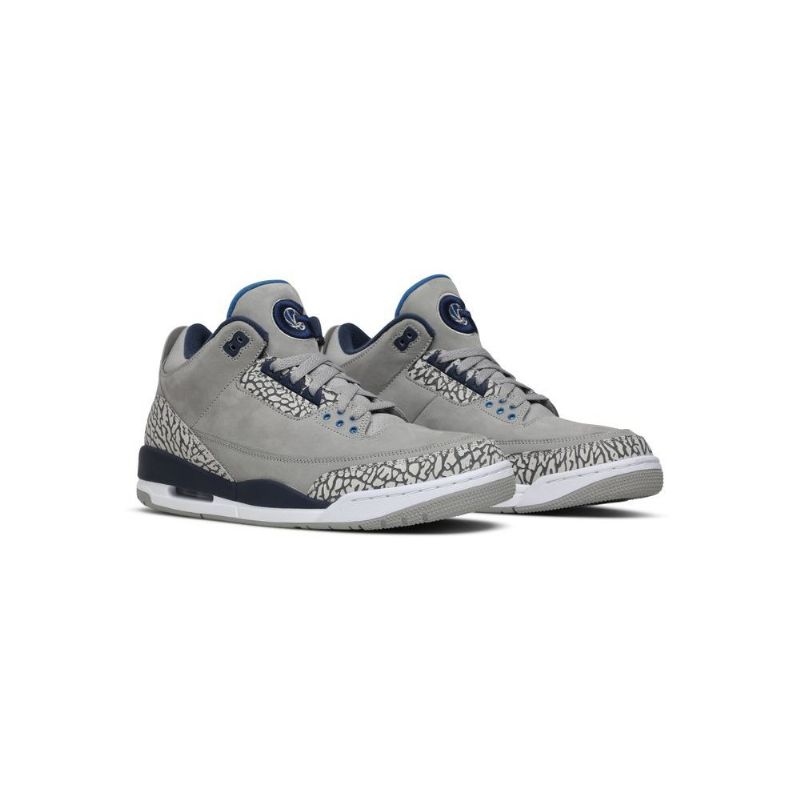Air Jordan 3 Pe Szürke Sötétkék Férfi Cipő