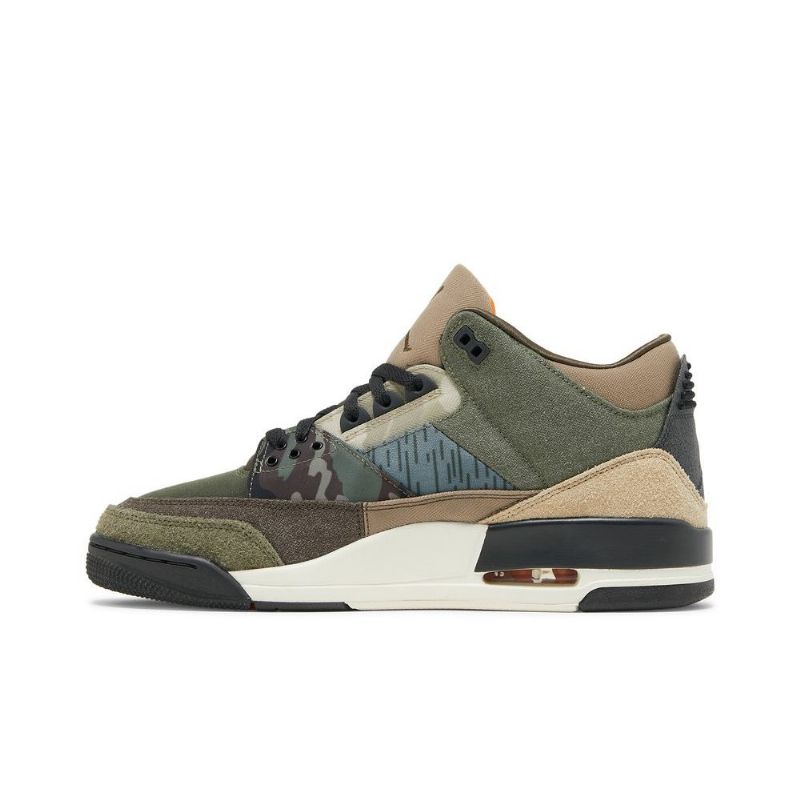 Air Jordan 3 Retro Barna Zöld Szürke Férfi Cipő