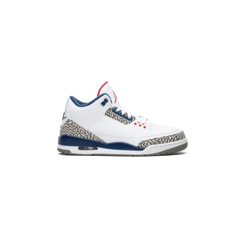Air Jordan 3 Retro És Fehér Kék Szürke Férfi Cipők