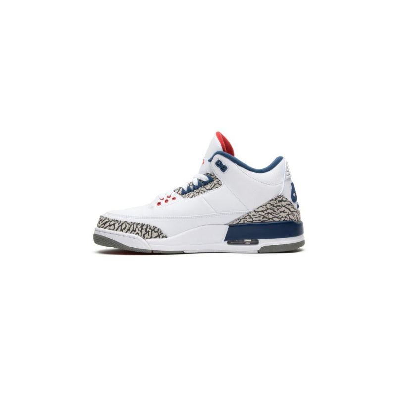 Air Jordan 3 Retro És Fehér Kék Szürke Férfi Cipők