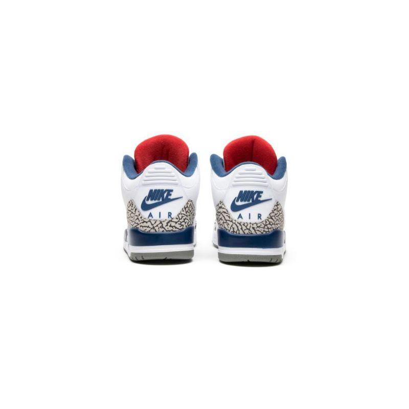 Air Jordan 3 Retro És Fehér Kék Szürke Férfi Cipők