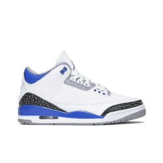 Air Jordan 3 Retro Fehér Fekete Szürke Kék Férfi Cipő