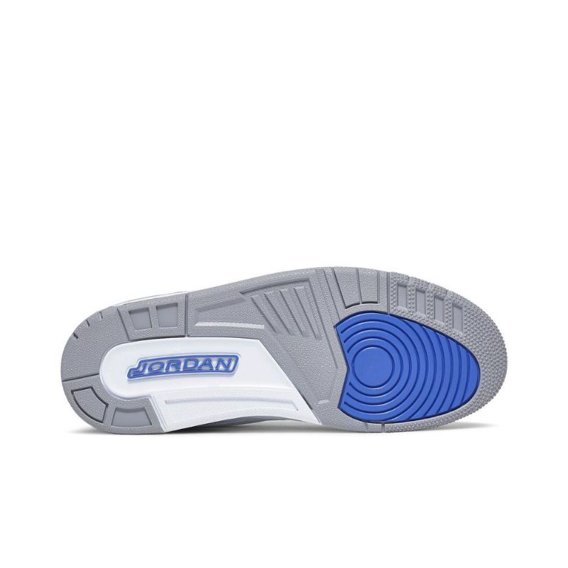 Air Jordan 3 Retro Fehér Fekete Szürke Kék Férfi Cipő