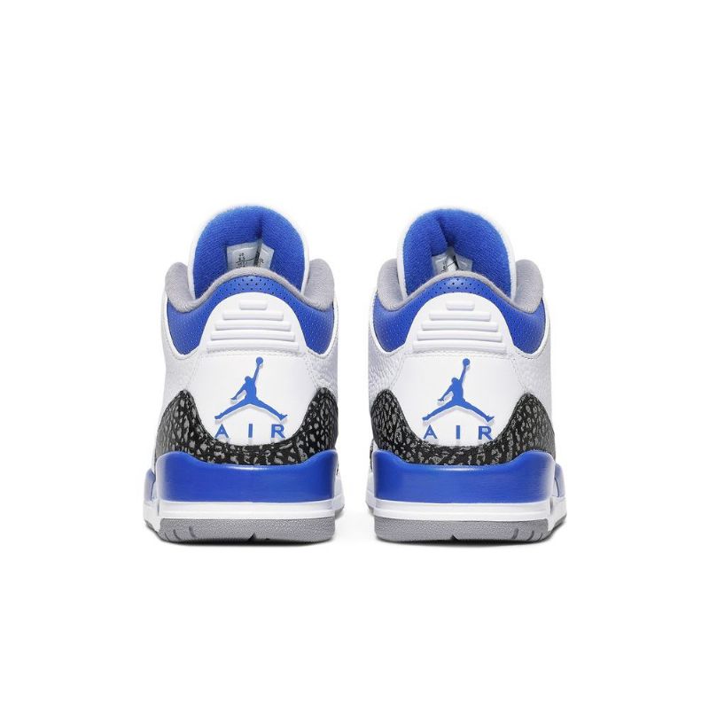 Air Jordan 3 Retro Fehér Fekete Szürke Kék Férfi Cipő
