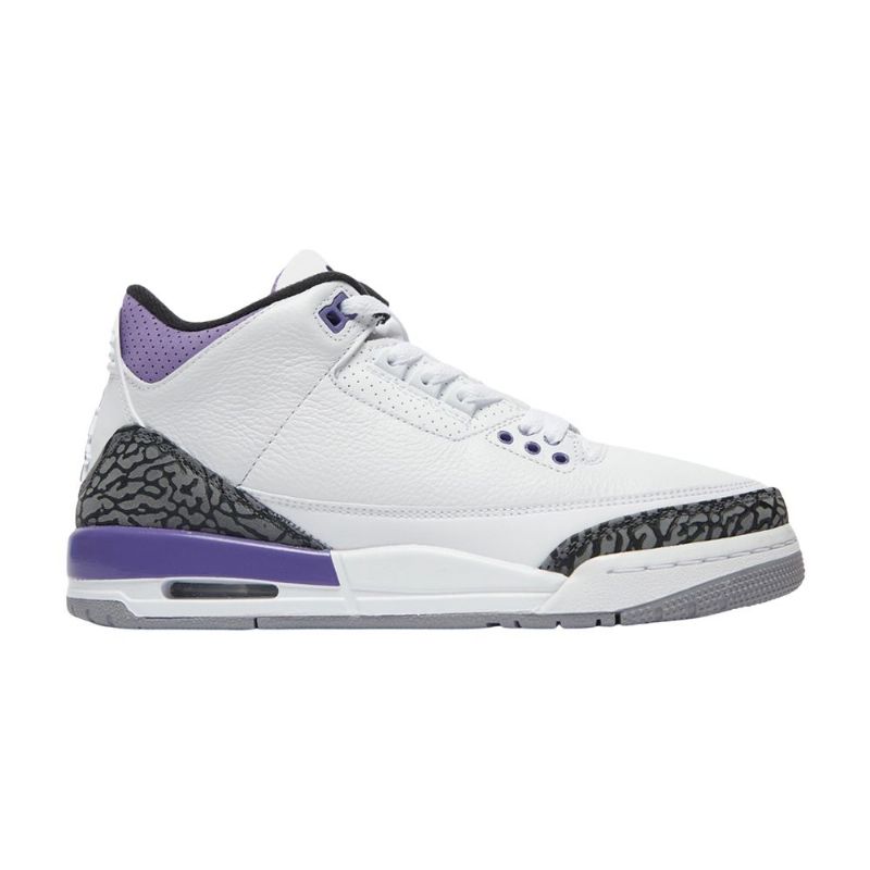 Air Jordan 3 Retro Fehér Lila Szürke Férfi Cipő