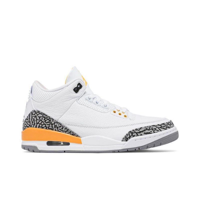 Air Jordan 3 Retro Fehér Narancsszürke Női Cipő