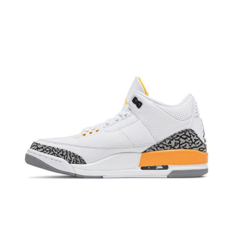 Air Jordan 3 Retro Fehér Narancsszürke Női Cipő