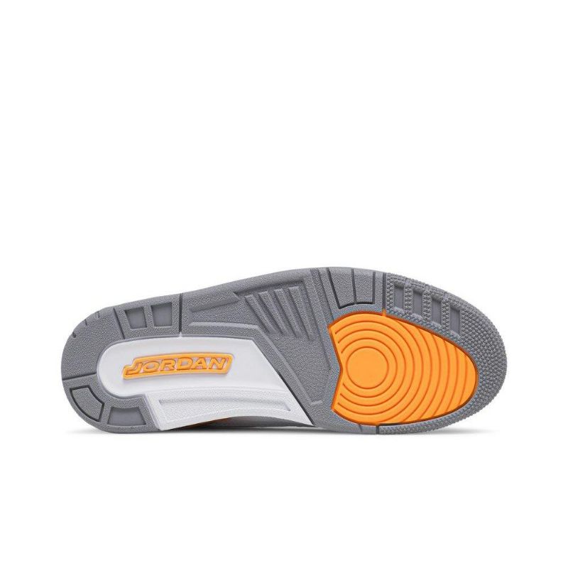 Air Jordan 3 Retro Fehér Narancsszürke Női Cipő