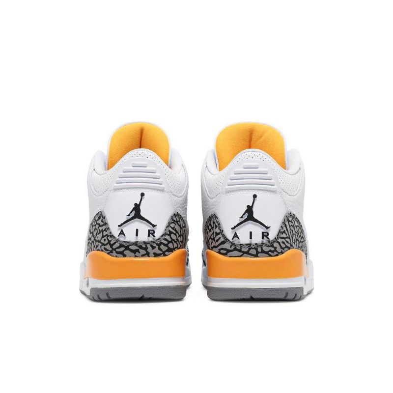 Air Jordan 3 Retro Fehér Narancsszürke Női Cipő