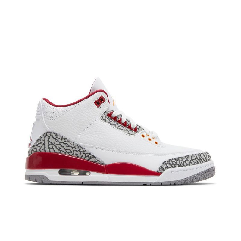 Air Jordan 3 Retro Fehér Piros Szürke Férfi Cipő