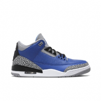 Air Jordan 3 Retro Kék Szürke Fekete Férfi Cipő