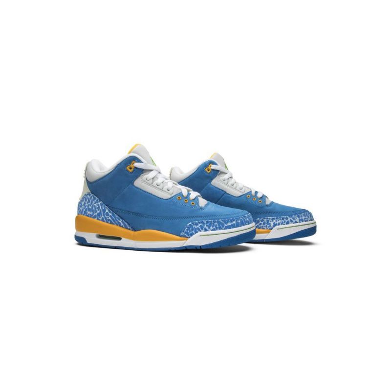 Air Jordan 3 Retro Ls Kék Fehérarany Férfi Cipő