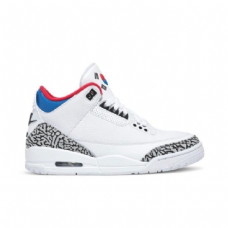 Air Jordan 3 Retro Nrg Fehér Szürke Piros Női Cipők