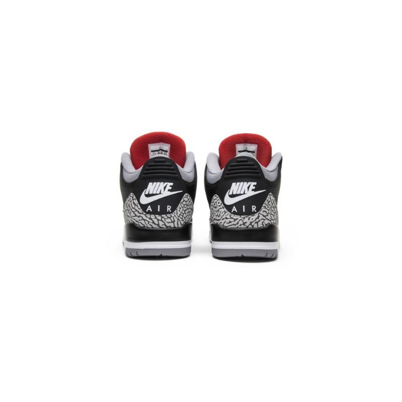 Air Jordan 3 Retro Og Fekete Szürke Piros Fehér Férfi Cipők