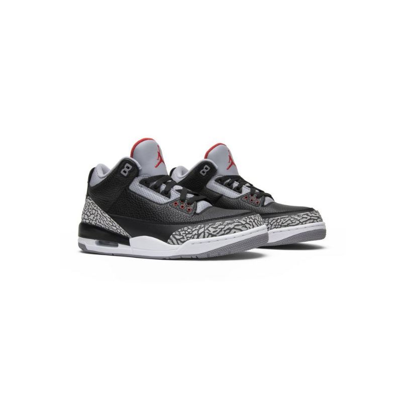 Air Jordan 3 Retro Og Fekete Szürke Piros Fehér Férfi Cipők