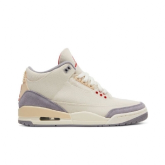 Air Jordan 3 Retro Se Bézs Szürke Piros Férfi Cipők