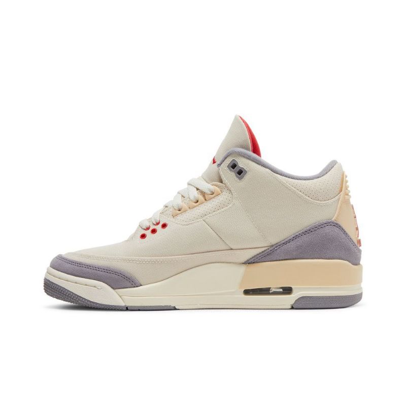 Air Jordan 3 Retro Se Bézs Szürke Piros Férfi Cipők