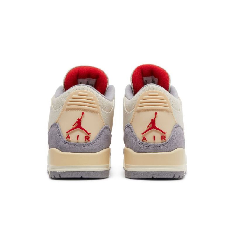 Air Jordan 3 Retro Se Bézs Szürke Piros Férfi Cipők