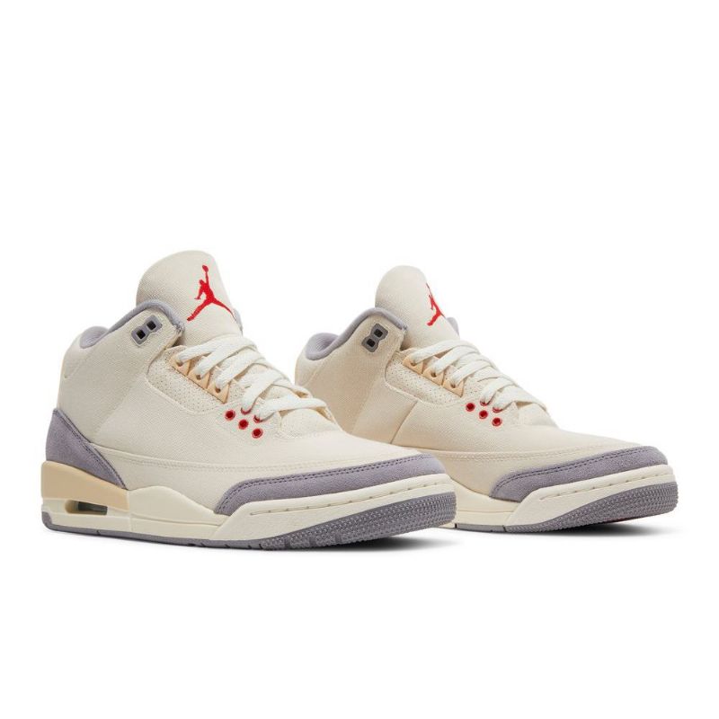 Air Jordan 3 Retro Se Bézs Szürke Piros Férfi Cipők
