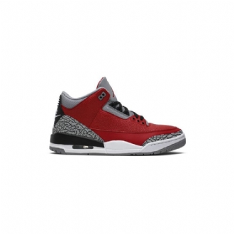 Air Jordan 3 Retro Se Piros Szürke Fekete Férfi Cipők