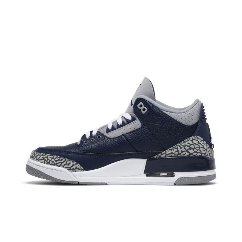 Air Jordan 3 Retro Sötétkék Szürke Fehér Férfi Cipő