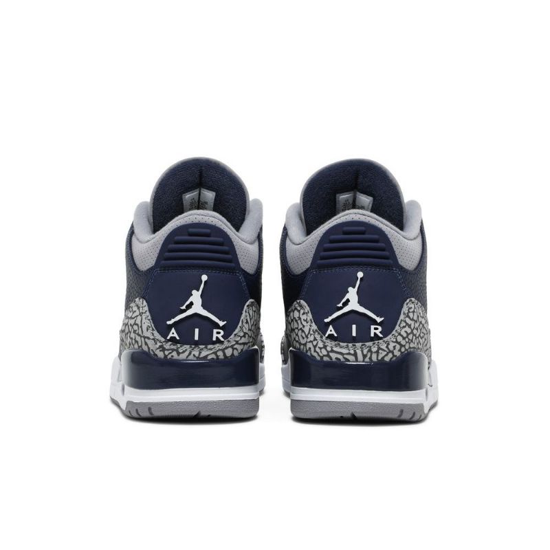 Air Jordan 3 Retro Sötétkék Szürke Fehér Férfi Cipő