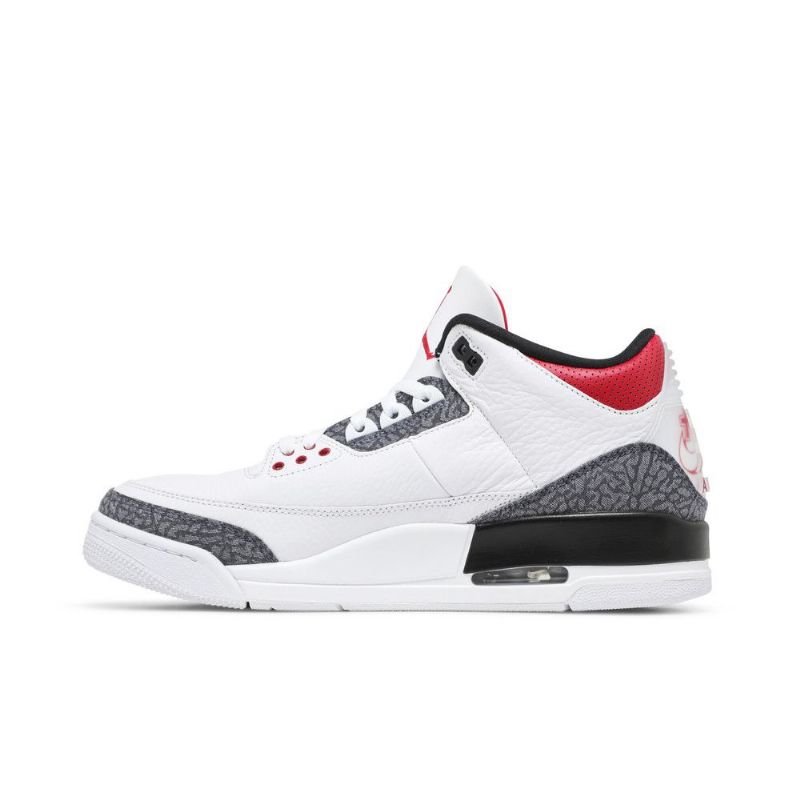 Air Jordan 3 Se-t Fehér Piros Fekete Férfi Cipő